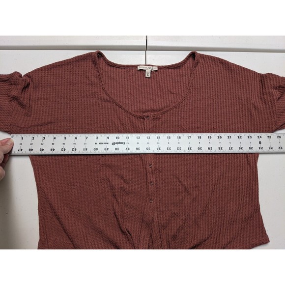 Express One Eleven Women's XL Red Cropped Tie Bottom Knit Cardigan Sweater - Picture 9 of 13